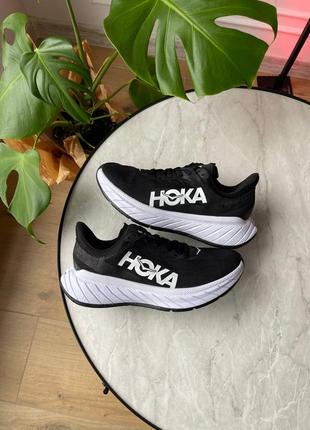 Hoka one carbon x white black2 фото