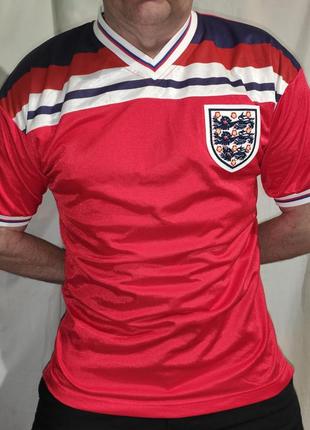 Спорт футбольна футболка score draw retro england football 1982 world cup away shirt red .л1 фото