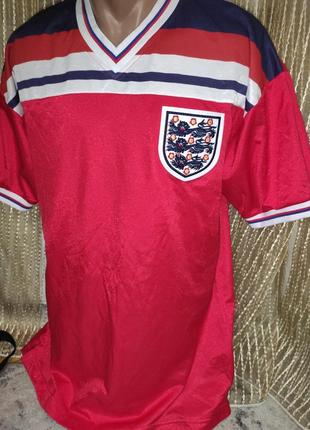 Спорт футбольна футболка score draw retro england football 1982 world cup away shirt red .л2 фото