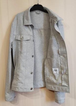 Zara man мужская легкая куртка жакет как джинсовка5 фото
