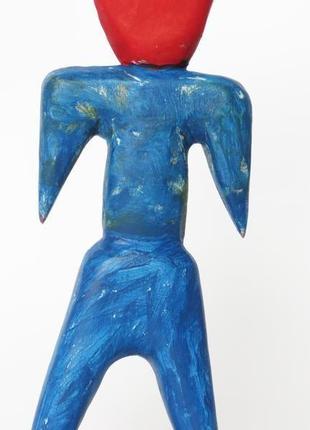 Деревянная статуэтка пришелец,сувенир,подарок.3 фото
