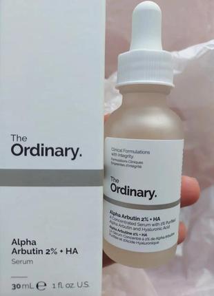 Освітлювальна сироватка для обличчя з гіалуроновою кислотою.the ordinary
alpha arbutin 2% + ha