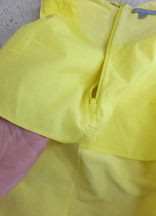 Асимметричная блуза лимонного цвета хлопок/шелк3 фото