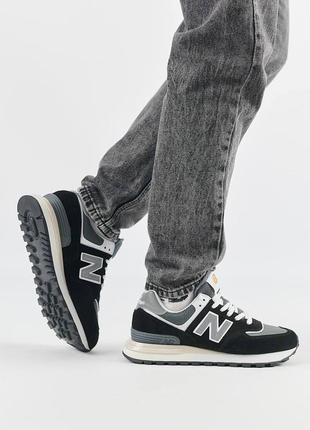 Чоловічі кросівки в стилі new balance prm classic нью беленс / демісезонні / весняні, літні, осінні / взуття / замша / білі, чорні, сірі, бежеві, сині7 фото