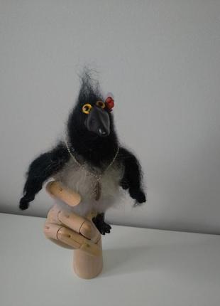 Ворона интерьерная игрушка "каркуша"4 фото