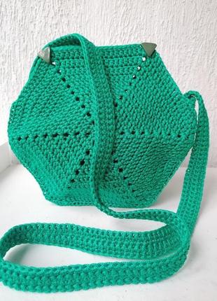 Green pentagon сумка