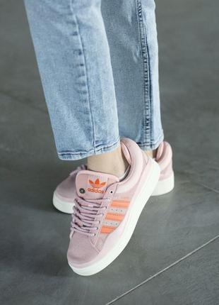 Кроссовки adidas campus x bad bunny pink beige4 фото