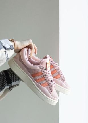 Кроссовки adidas campus x bad bunny pink beige3 фото