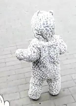 Демі демісезонний комбез комбінезон леопард шубка пухнастий