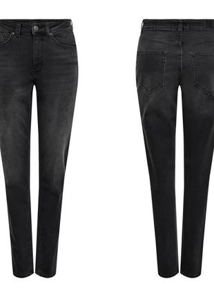 Черно- серые mom jeans only l/30 размер1 фото