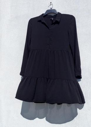 Чёрное ярусное платье vero moda2 фото