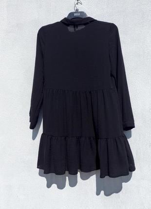Чёрное ярусное платье vero moda7 фото