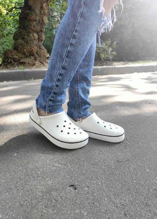 Crocs off court clog white кроксы мужские и женские крокодилы сабо белые1 фото