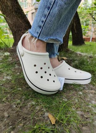 Crocs off court clog white кроксы мужские и женские крокодилы сабо белые5 фото