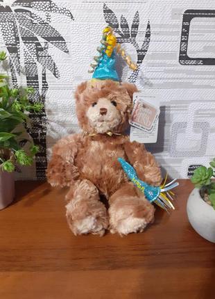 М'яка іграшка ведмідь з днем народження happy birthday gund mini confetti blue