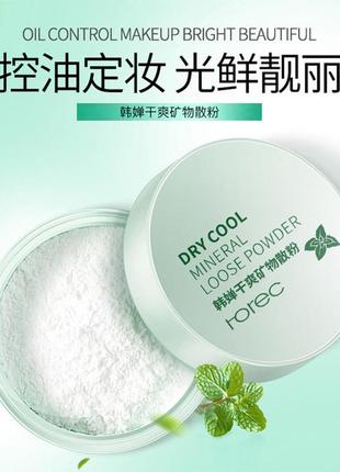 Бесцветная минеральная пудра для матирования rorec no-sebum fresh mineral powder, 5 g2 фото