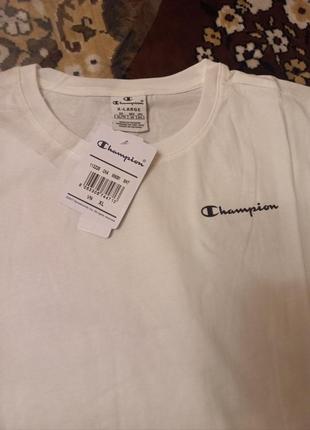 Продам новую белую футболку champion (xl)8 фото