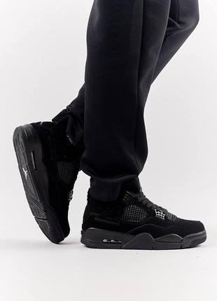 Мужские кроссовки в стиле nike air jordan 4 retro найк джордан / демисезонные / весенние, летние, осенние / обувь / кожа, нубук / белые, черные, серые6 фото