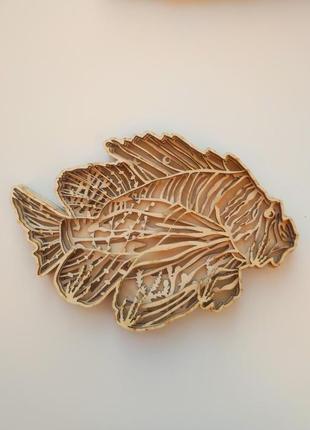 Набор для творчества деревянная 3d раскраска рыба лев3 фото