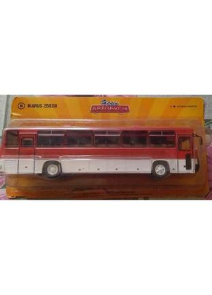 Коллекционная модель автобуса икарус 250.59 (наши автобусы) 1/43
