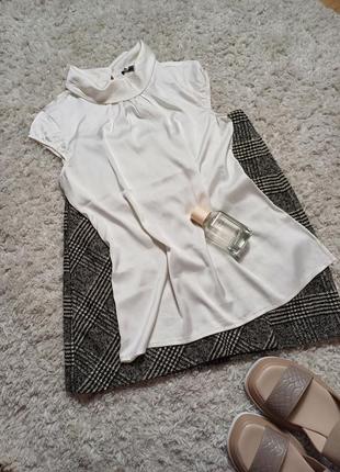 Шелковая блузка, блуза молочная1 фото