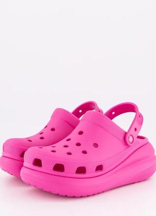 Крокси crocs classic crush juice pink сабо (р. 36-45)