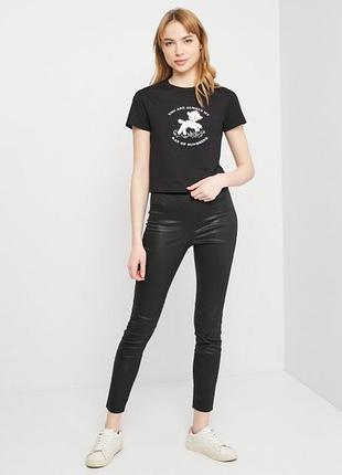 Легка коттонова вкорочена футболка h&m