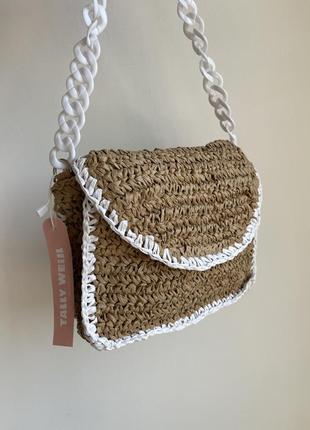 Нова сумка з соломʼяним плетінням tally weijl3 фото