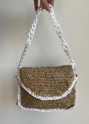 Нова сумка з соломʼяним плетінням tally weijl2 фото