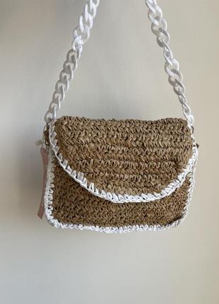 Нова сумка з соломʼяним плетінням tally weijl5 фото