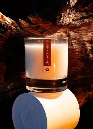 🌳 дерево чêне — соєва свічечка в склі, бленд ефірних олій1 фото