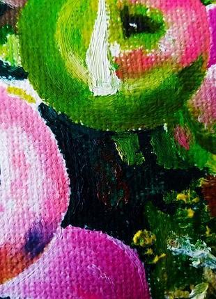 Картина маслом 25х25 яблоня