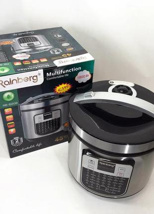 Мультиварка пароварка rainberg rb-6209 45 програм 6 л 1000w, сенсорна мультиварка рисоварка1 фото