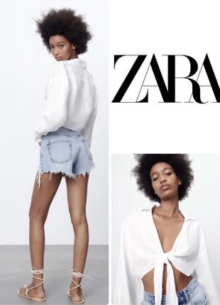 Новая льняная рубашка zara3 фото