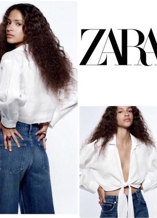 Новая льняная рубашка zara4 фото