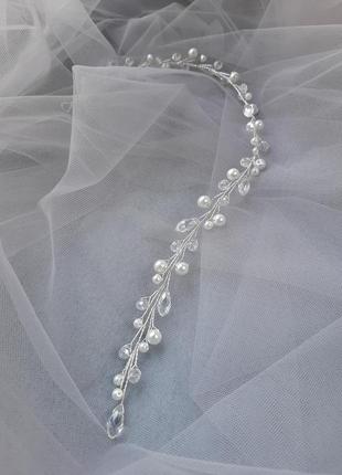 Свадебное украшение для волос, веточка в прическу, украшение в прическу невесте, свадебные украшения3 фото