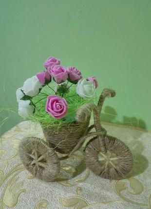 Цветочный велосипед1 фото