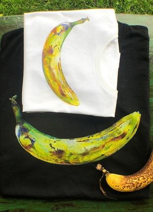 Дизайнерська футболка з принтом «стиглий банан»5 фото