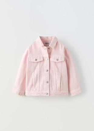 Куртка на дівчинку рожева джинсова zara new