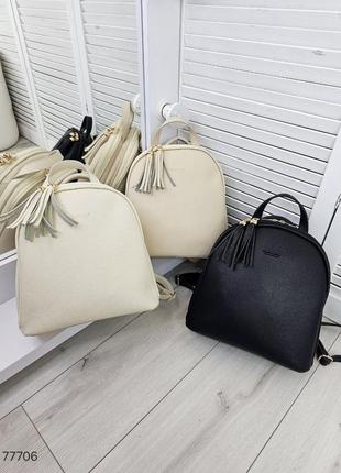Жіночий шикарний та якісний рюкзак сумка для дівчат чорний10 фото