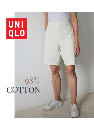 Женские шорты uniqlo. шорты-бермуды большого размера. бежевые шорты на лето