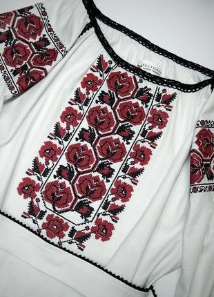 Сорочка з вишивкою "маки полісся"4 фото