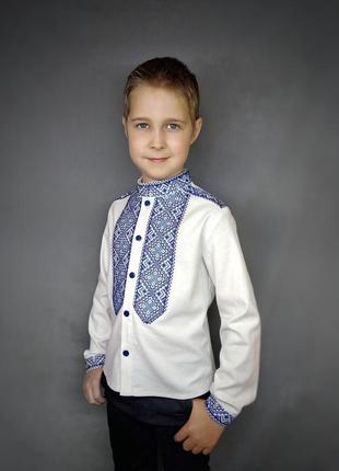 Подростковая детская рубашка вышиванка для мальчика