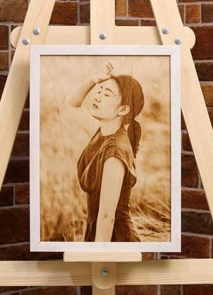 Выжигание на дереве по фотографии