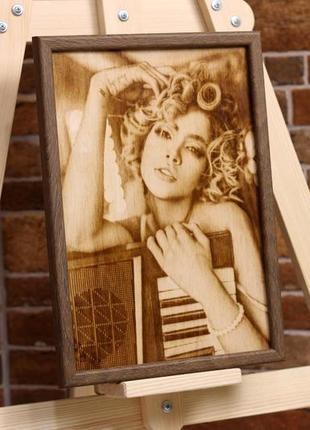 Выжигание на дереве по фотографии