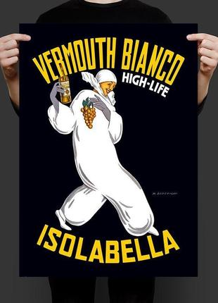 Винтажный постер vermouth bianco isolabella