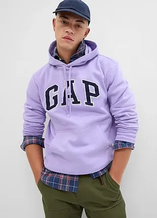 Худи gap logo hoodie фиолетовая оригинал (размеры и цвета)