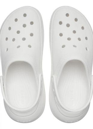 Крокси crocs classic crush white сабо (р.36-45)