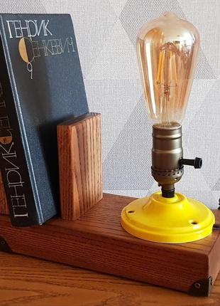Настільна лампа ручної роботи в стилі лофт1 фото
