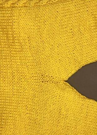 Вязаный желтый комбинезон без рукавов на пуговицах. одежда для детей 86-92 см7 фото